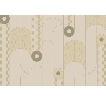Beige blind with abstract beige lines design - TenStickers