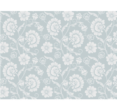 グレー ブラインド エレガントフローラルパターン - TENSTICKERS