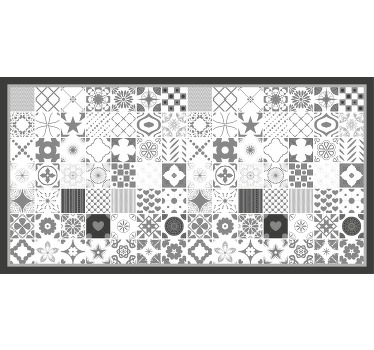 グレー ブラインド "トルヒーヨ" グレー タイル - TENSTICKERS