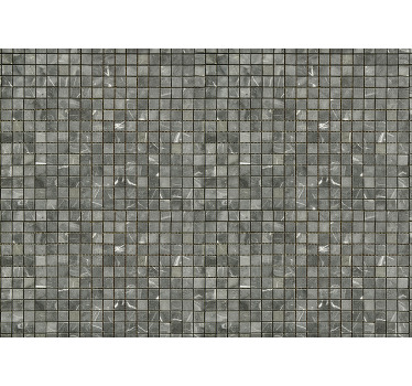 Grey blind with black tiles design - TenStickers