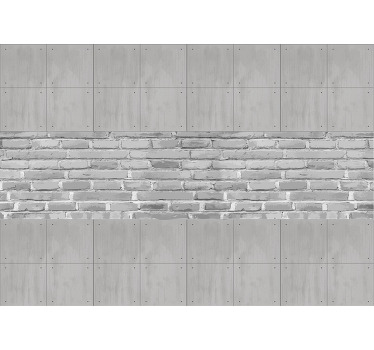 Grey blind concrete panels - TenStickers