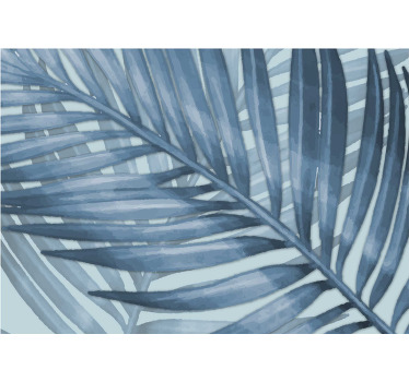 Blue blind with tropical leaf design - TenStickers