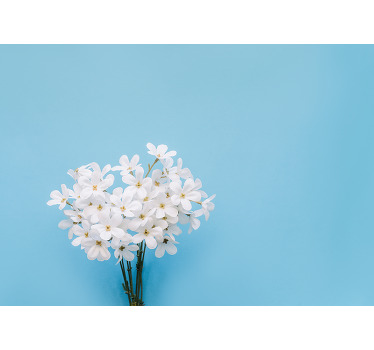 Blue blind jazmin blue background - TenStickers