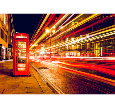 Red blind iconic london night - TenStickers