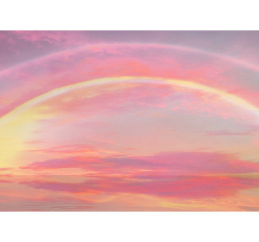 Pink blind in a pink sky with rainbow - TenStickers