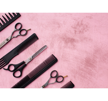 Pink blind hairdresser tools - TenStickers