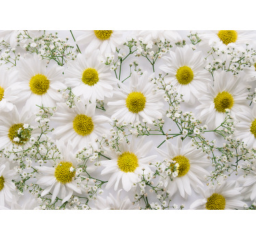Living room blind daisy flower design - TenStickers