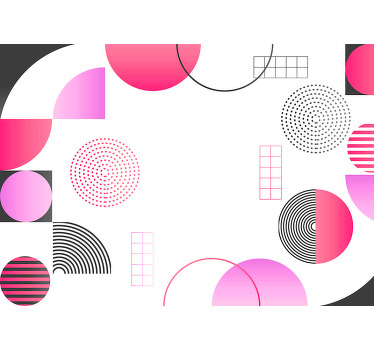 Living room blind circles of color wall mural - TenStickers