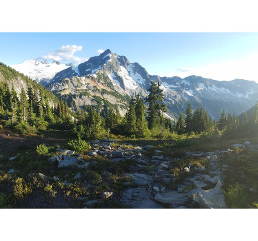 Living room blind with stunning mountain view - TenStickers