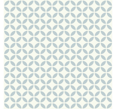 Toile fenêtre bleu design à motifs circulaires - TenStickers