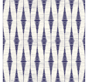 Toile fenêtre bleu ikat rabaul bleu marine - TenStickers