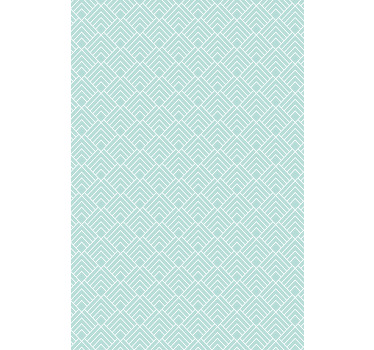 Toile fenêtre bleu lignes zigzag bleu clair - TenStickers