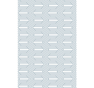 Cortina roller azul ilusión óptica líneas blancas - TenVinilo