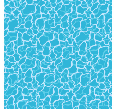 Toile fenêtre bleu motifs abstraits fluides - TenStickers