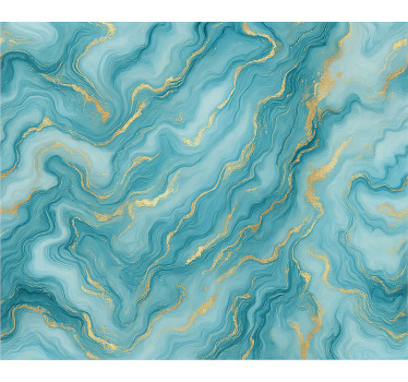 Toile fenêtre bleu marbre bleu clair - TenStickers