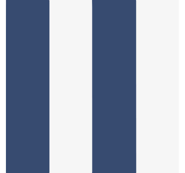 Toile fenêtre bleu rayures maritimes classiques - TenStickers