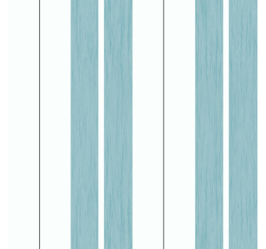 Toile fenêtre bleu rayures turquoise - TenStickers