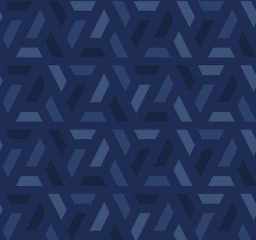 Toile fenêtre bleu motif triangles - TenStickers