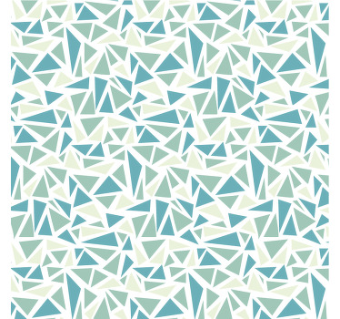 Toile fenêtre bleu mosaïque rétro verte - TenStickers