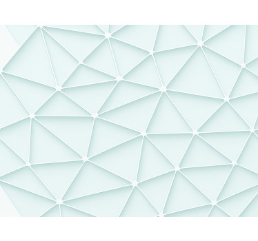 Toile fenêtre bleu design triangle abstrait - TenStickers