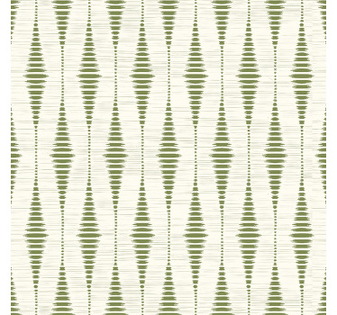 Modern blind in moss green rabaul ikat design - TenStickers