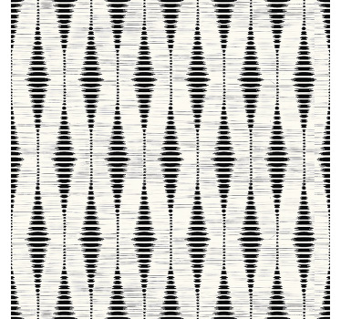 Modern blind black rabaul ikat design - TenStickers