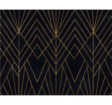 Store enrouleur moderne figures dorées élégantes - TenStickers