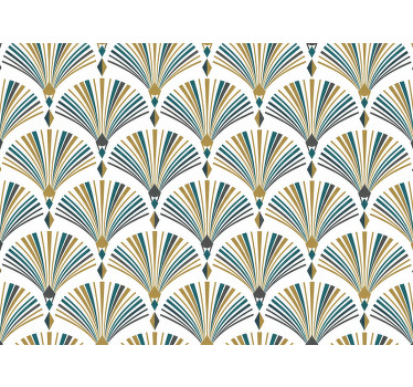 Modern blind vintage gatsby fan wall art - TenStickers