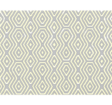 Modern blind in geometric blue and gold - TenStickers