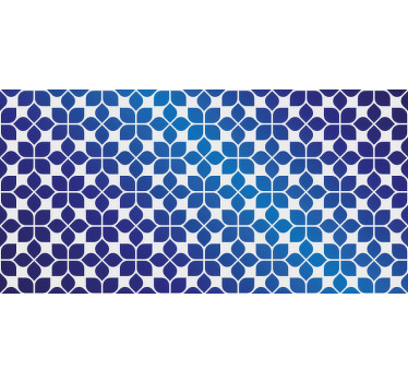 Niebieska roleta z niebieskimi kwiatami - TenStickers