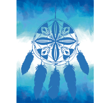 Niebieska roleta dywan w ornamenty marzeń - TenStickers