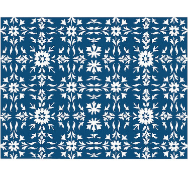 Niebieska roleta w białą kafelkową wzór - TenStickers