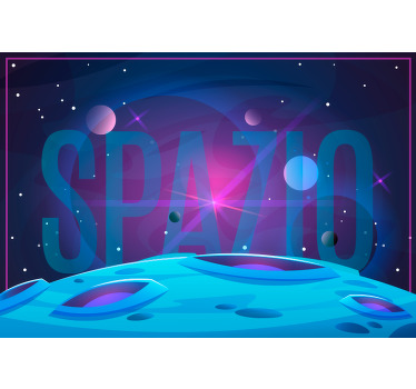 Niebieska roleta w uniwersum i przestrzeni - TenStickers