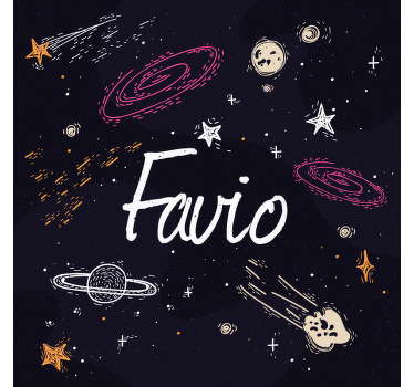 Niebieska roleta galaktyka z możliwością personalizacji - TenStickers