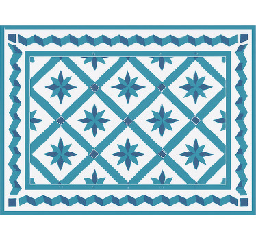 Niebieska roleta w geometryczne gwiazdy - TenStickers