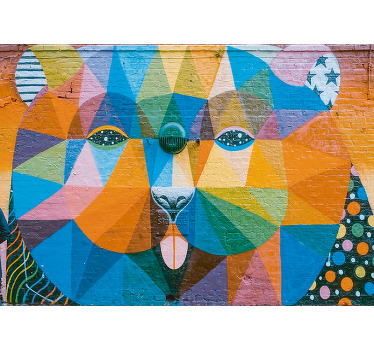 Rolgordijn woonkamer tribal graffiti - TenStickers