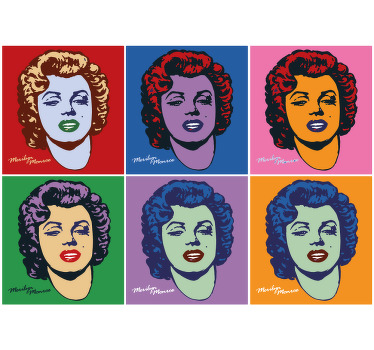 Rolgordijn woonkamer pop art marilyn monroe - TenStickers