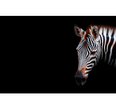 Rolgordijn woonkamer zebra afbeelding - TenStickers