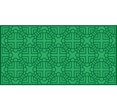 Store enrouleur vert motif coréen - TenStickers