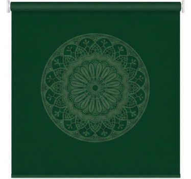 Rolgordijn groen met mandala patroon - TenStickers