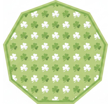 Estor enrollable verde rayas de trébol verdes y blancas - TenVinilo
