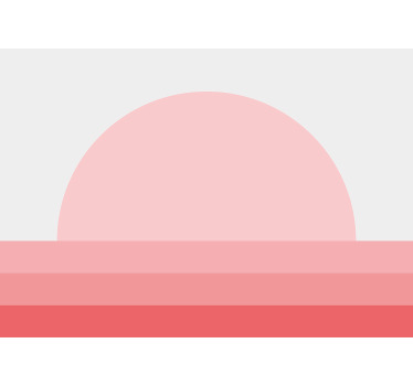 Rolgordijn woonkamer roze zonsondergang jaren 70 - TenStickers