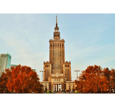 Rolgordijn woonkamer warsaw paleis van cultuur - TenStickers