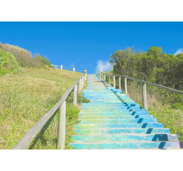 Rolgordijn woonkamer la pedrera strand - TenStickers