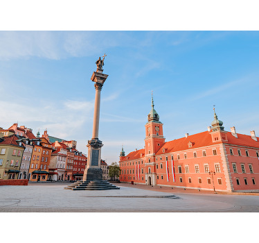 Rolgordijn woonkamer oude stad in warschau - TenStickers