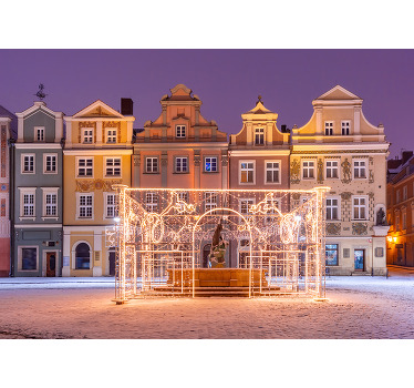 Rolgordijn woonkamer de oude markt - TenStickers