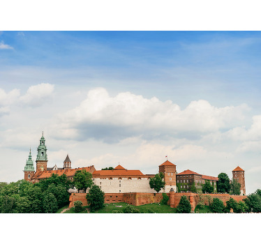 Rolgordijn woonkamer koninklijk kasteel in krakau - TenStickers