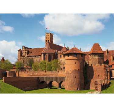 Rolgordijn woonkamer malbork kasteel - TenStickers