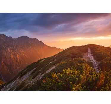 Rolgordijn woonkamer zakopane nachtbergen - TenStickers