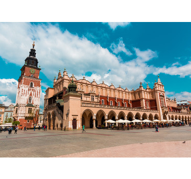 Rolgordijn woonkamer de grote markt in krakau - TenStickers